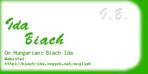 ida biach business card